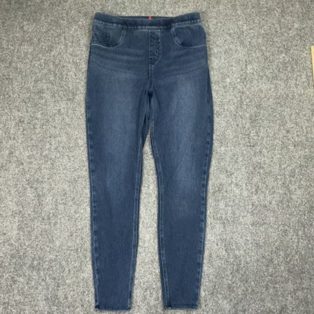 SPANX Jeans Womens Size L Blue Pull on Skinny
